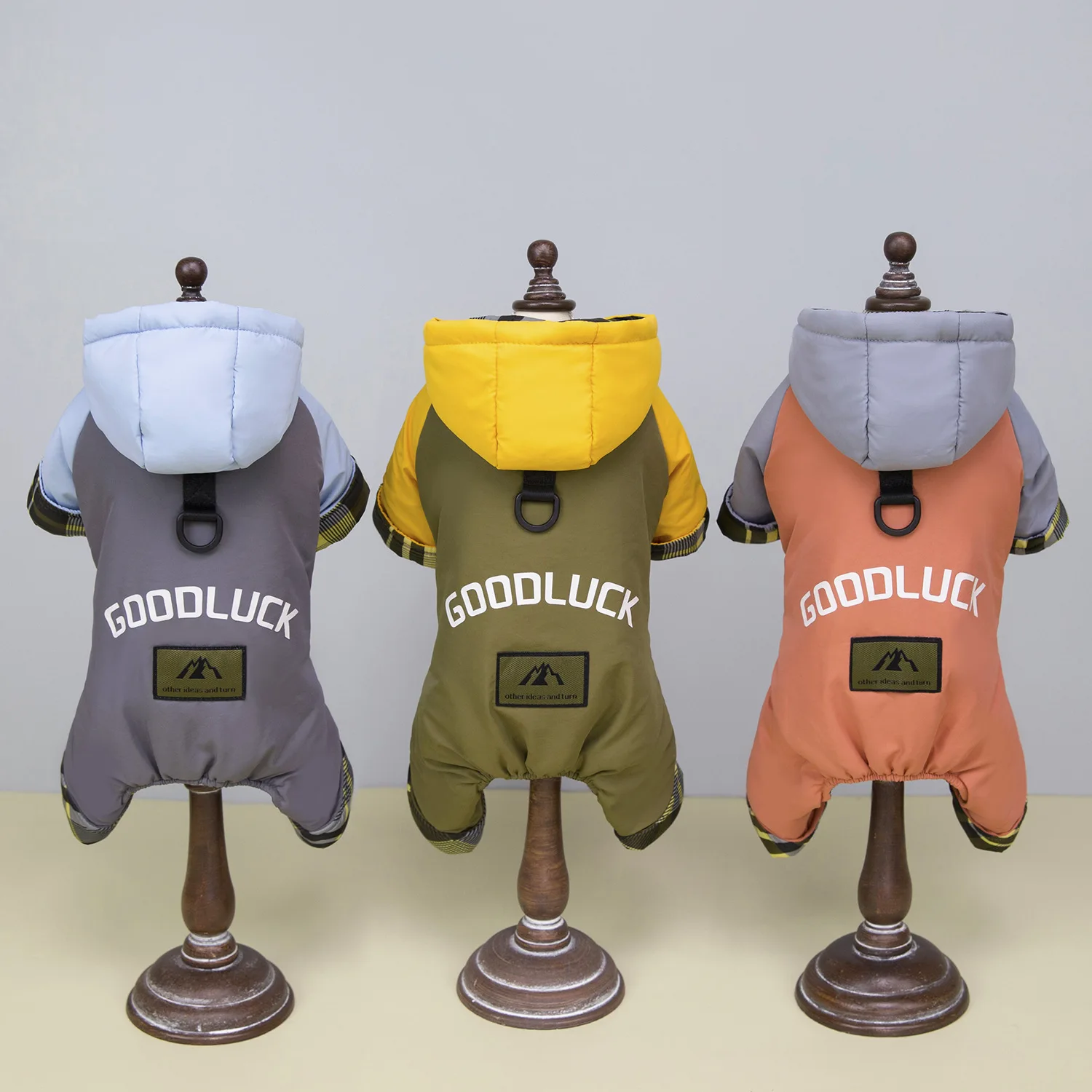 Dog Clothes Autumn and Winter Newclothing Teddy Pet Clothes Winterthickened 25 Hooded Three-Color 1005012505337124