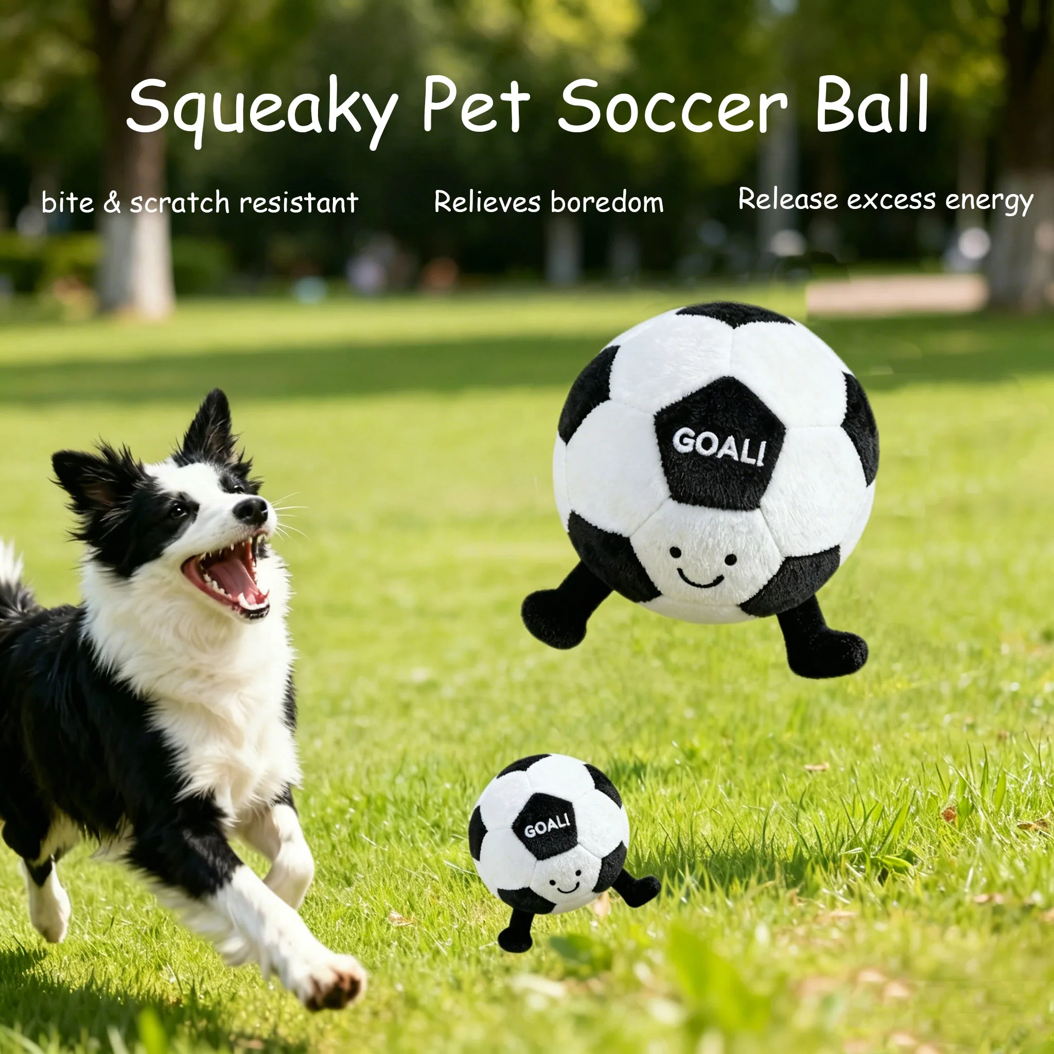 Squeaky Plush Dog Soccer Ball Toy 1005012505615265
