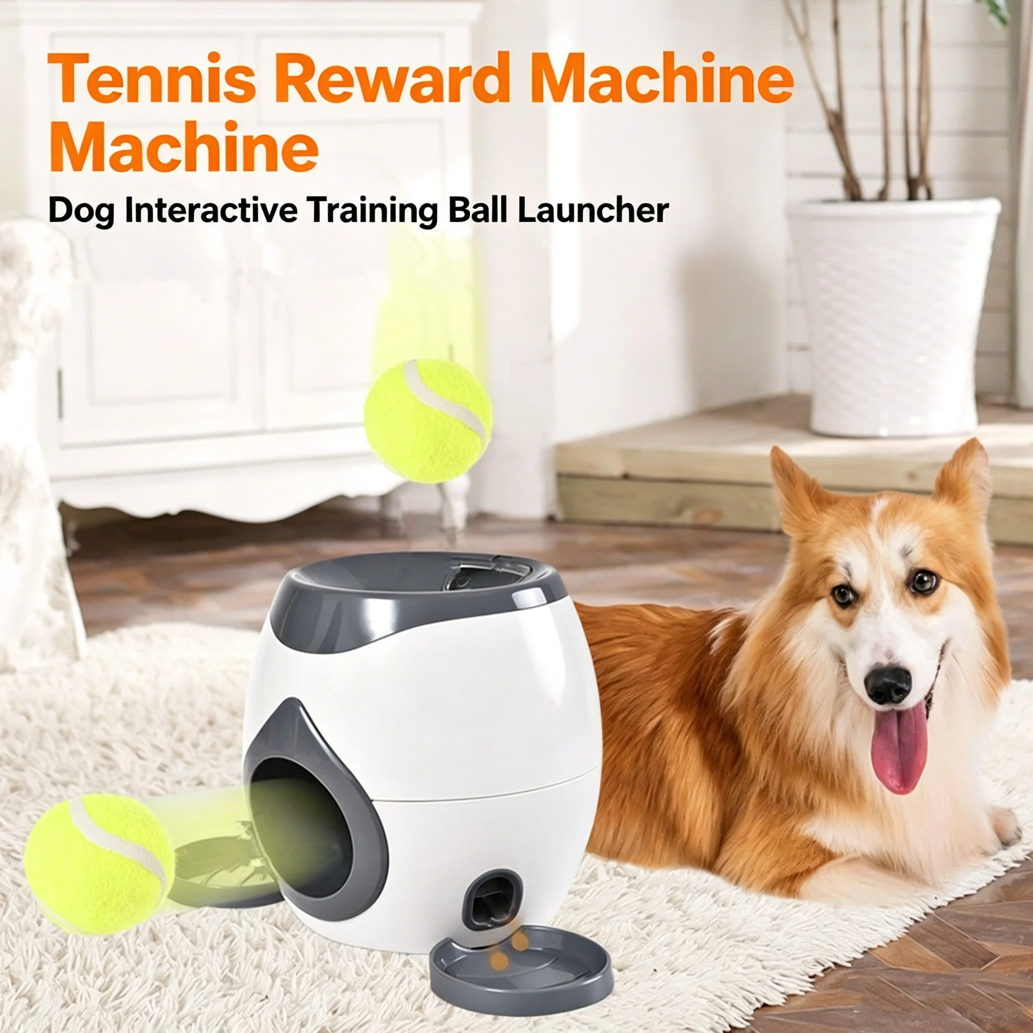 Automatic Dog Ball Launcher Tennis Food Reward Machine Interactive Thrower for Small and Medium 1005012505920762