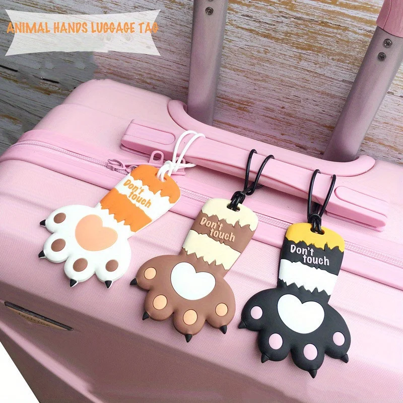 Macaron Colored Cat Paw Luggage Tag Check-In Anti Loss Ornament 1005012506315165