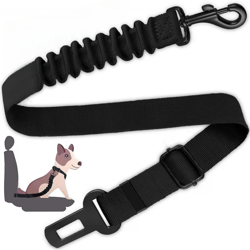 Adjustable Dog Car Seat Belt Elastic Pet Safety Restraint Heavy Duty Nylon Leash for Vehicle Travel 1005012507029476