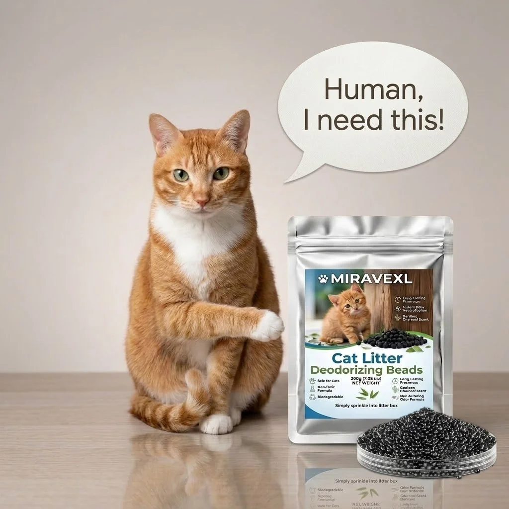High-Performance Activated Carbon Cat Litter Deodorizing Beads – Lightly Scented Instantly Absorbs 1005012509143185