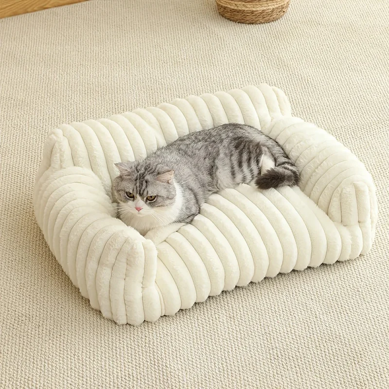 Warm Comfort Cute Cat Sofa Deep Sleep Cat Mat Bed Soft Cushion Pet Bed Basket Kitten House 1005012510384852