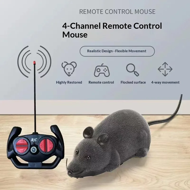 Cat Toy Simulated Remote Control Mouse Wireless Electric Mouse Cat Teaser Entertainment Self-Play 1005012510556233