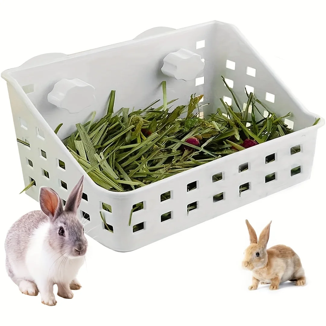 Rabbit Hay Feeder Rack Less Waste Food Rabbit Food Dispenser Grass Holder for Small Animals Guinea 1005012511438398