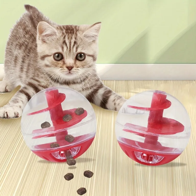 Cat Slow Feeder Toy Treat Dispensing Ball Interactive Food Puzzle for Cats Kittens Pet 1005012511670393