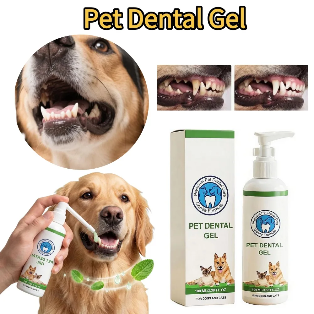 Dog Cat Toothpaste Gel 100ml Pet Dental Care Gentle Formula for Pet Teeth Cleaning Plaque Oral Bad 1005012515947848