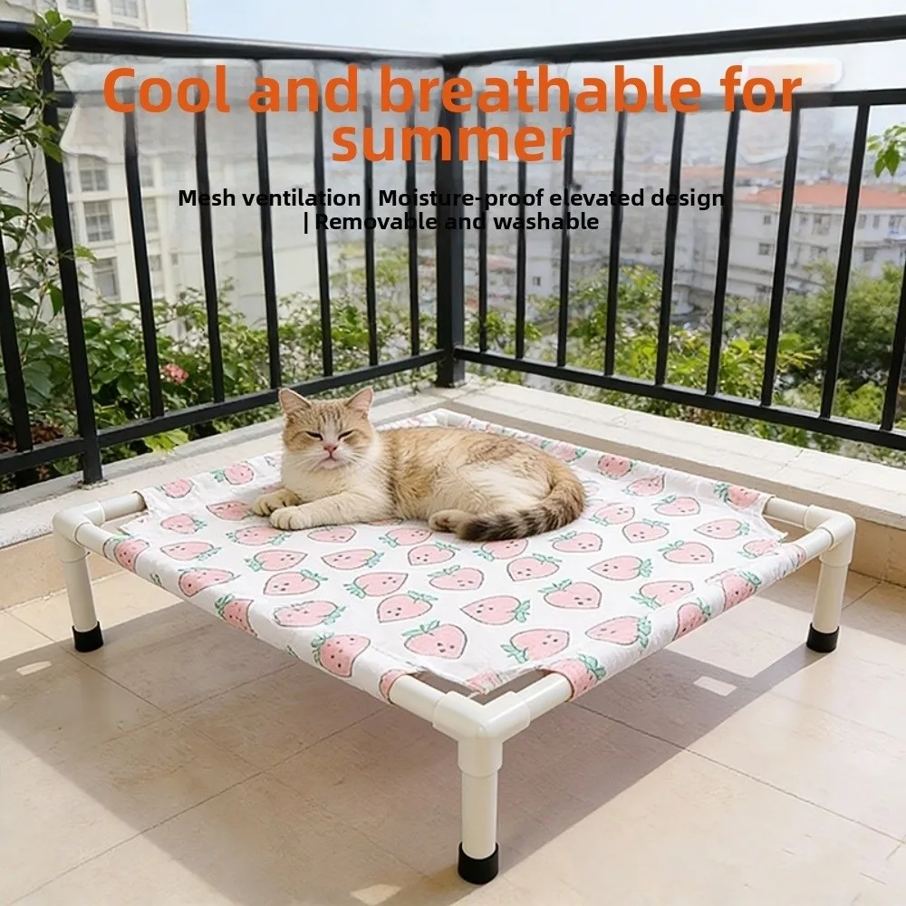 Detachable Cat Elevated Bed Cartoon Breathable Pet Camping Bed Sturdy Frame Comfortable Pet Cool 1005012517693931