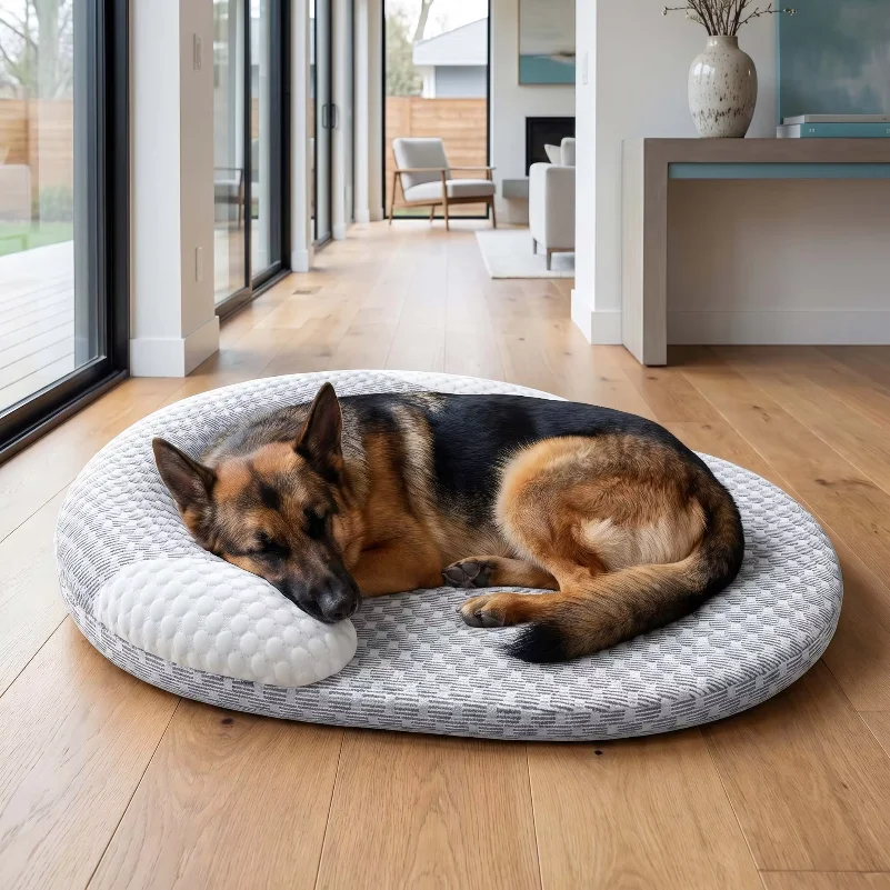 Cooling Dog Bed Summer Ice Silk Cat Mat Oval Pet Nest Breathable Heat Dissipation Cooling Pad 1005012518427944