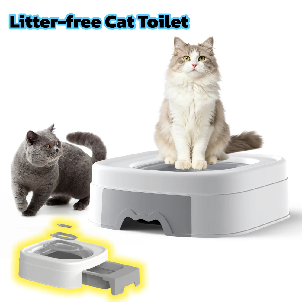 Litter-Free Cat Toilet Trainer Self Service Drawer Type Potty Easy Clean Pet Training Box 1005012519840018