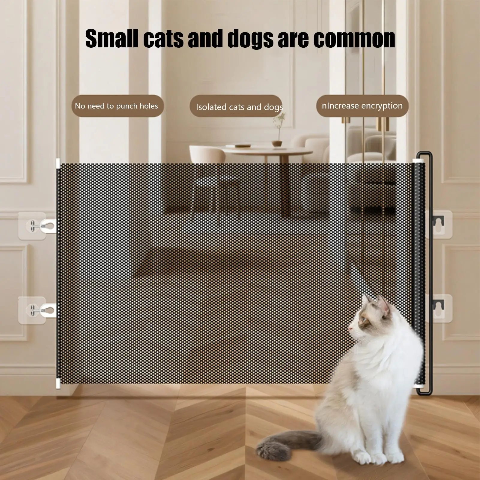 Retractable Gates for Puppy Kitten Safety Barrier Cat Safety Door Barrier for Home Apartment Office 1005012520078189