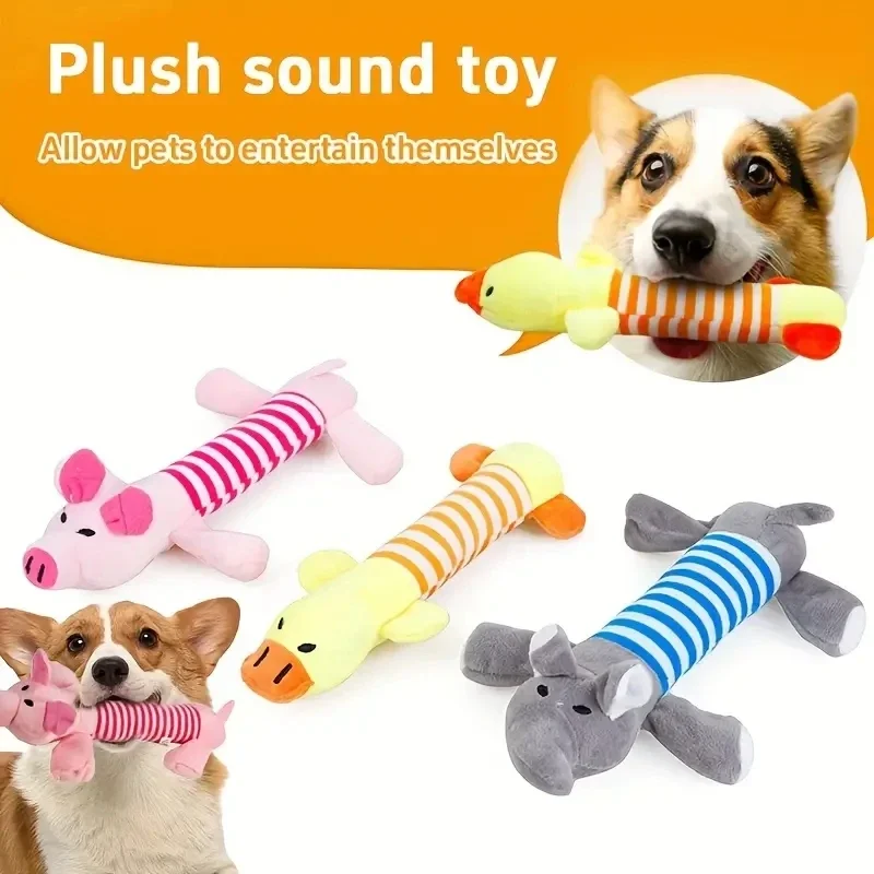 Pig Elephant Design Durable Interactive Dog Toy, Squeaky Chew Toy for Aggressive Chewers 1005012520095844