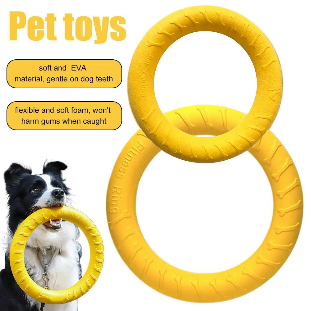 Pet Toys Interactive Pull Ring Chewing Flying Floating Training Tools for Large Medium Small Dogs 1005012520462677