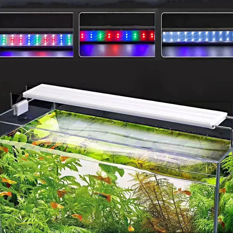 Aquarium LED Fish Tank Light, 3 Color Full Spectrum Adjustable Water Plant Lamp 1005012520724869