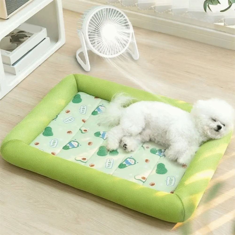 Durable Square Cooling Puppy Bed Soft Breathable Pet Cooling Mat Dirt-Resistant Waterproof Dog 1005012521384574