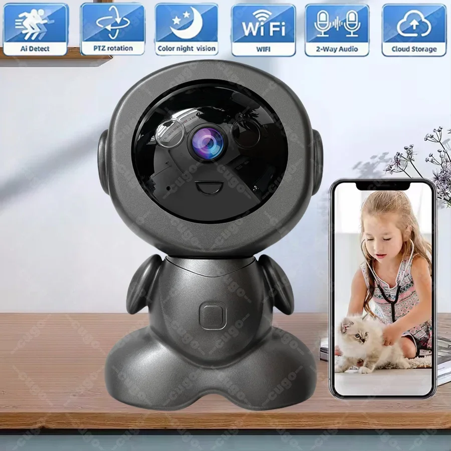 8MP Wifi Surveillance Robot Camera PTZ Security Baby Monitor Cam Two Way Audio Night Vision Smart 1005012521512279