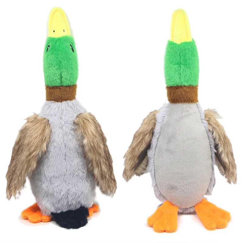 Cute Plush Duck Sound Toy Stuffed Squeaky Animal Squeak Dog Toy Cleaning Tooth Dog Chew Rope Toys 1005012522328324