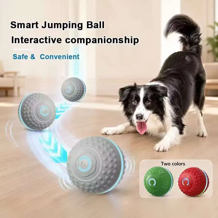 Smart Dog Toys Ball Electronic Interactive Cat Toy Pet Jump and Rolling Ball USB Automatic Moving 1005012522418425