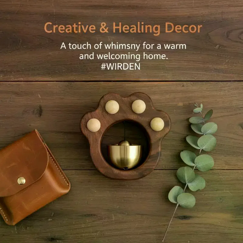 Cute Cat Paw Cartoon Doorbell Wind Chime Door Opening Reminder Easy to Hang Home Entrance Wall Decor 1005012523785688