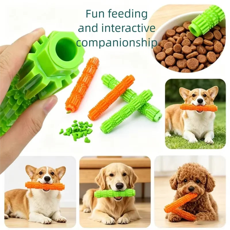 Dog Chew Toy Bite Resistant Teething Stick TPR Interactive Play Training Pet Dog Treat Dispensing 1005012525397069