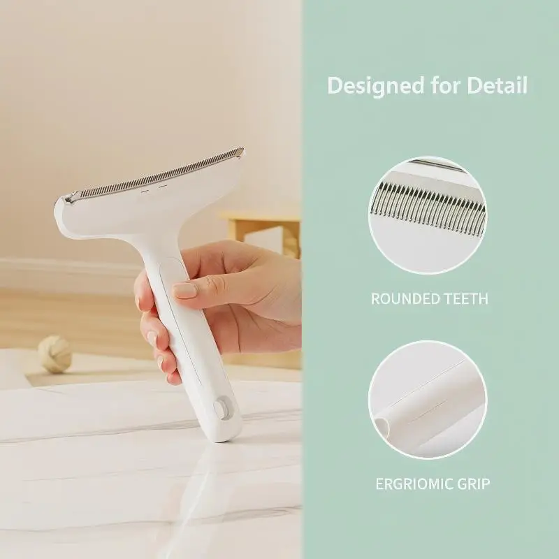 Pet Deshedding Brush Safe Rounded Teeth Free Hair Remover Grooming Tool for Dogs Cats Puppy Kitten 1005012528676498