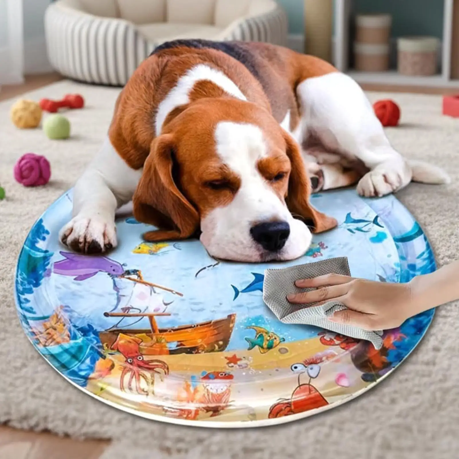 Water Mat for Cats Thickened Interactive Pet Bed Cooling Pad Dog Play Puppy Kitten Indoor Outdoor 1005012529253519