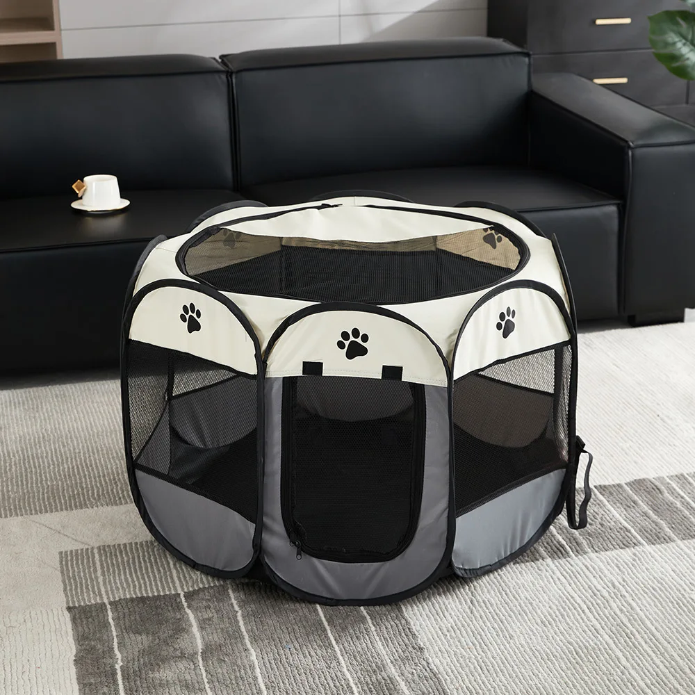 Pet Cage Foldable Tent Durable Grip Cat House Oxford Cloth Octagonal Fence Portable Outdoor Small 1005012533472265
