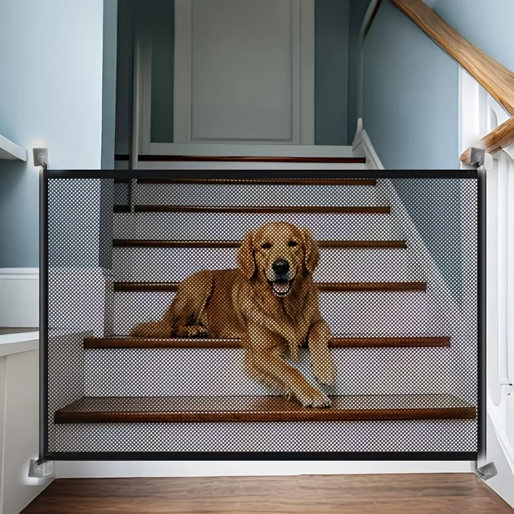 Heavy Duty Dog Barrier Fence with Hooks Insulated Net Foldable Breathable Mesh Mirror Door Pet (1pc) 1005012535892845