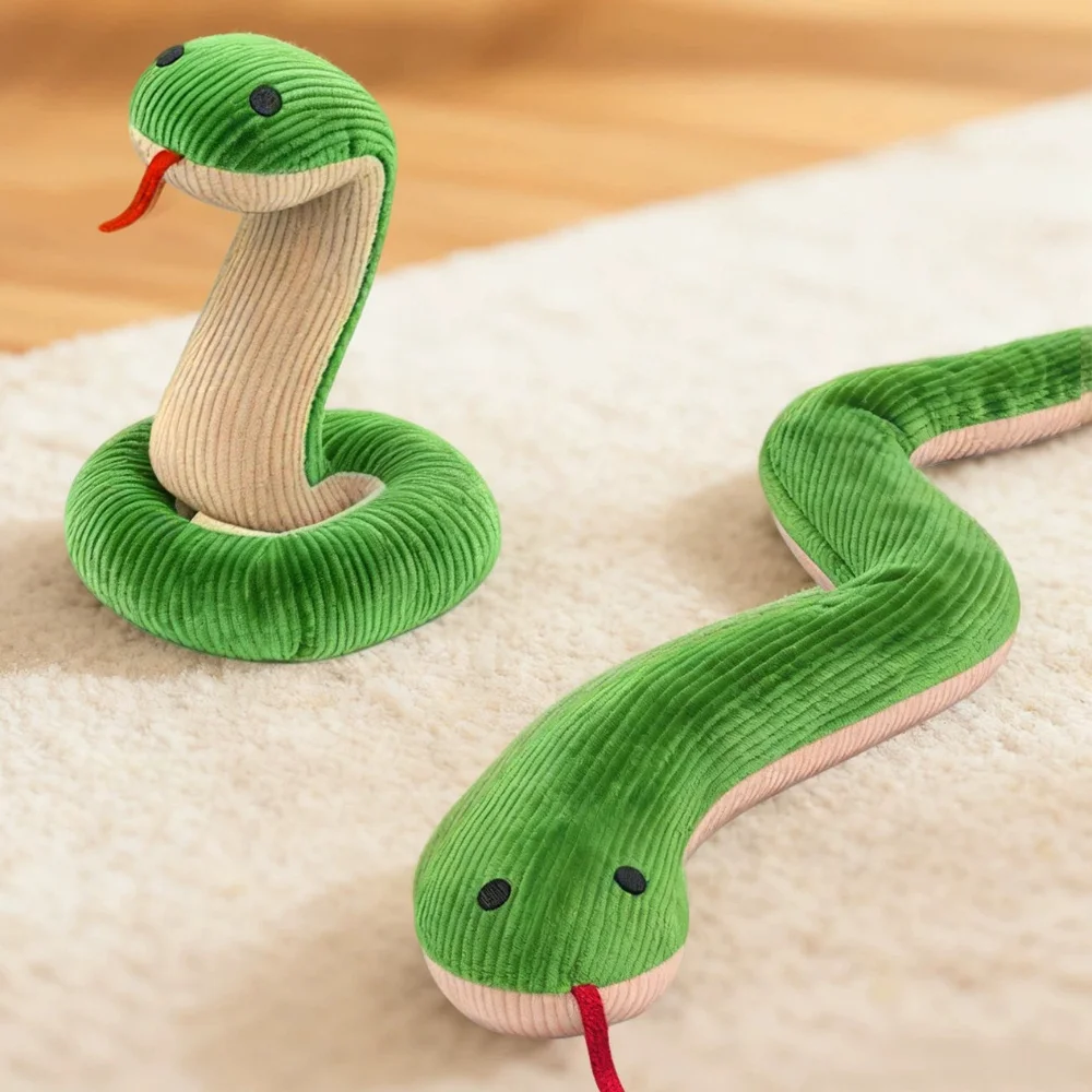 Squeaky Floppy Snake Plush & Rope Toy for Dogs: Chew-Resistant Interactive Shake & Tug & Cats 1005012537045338