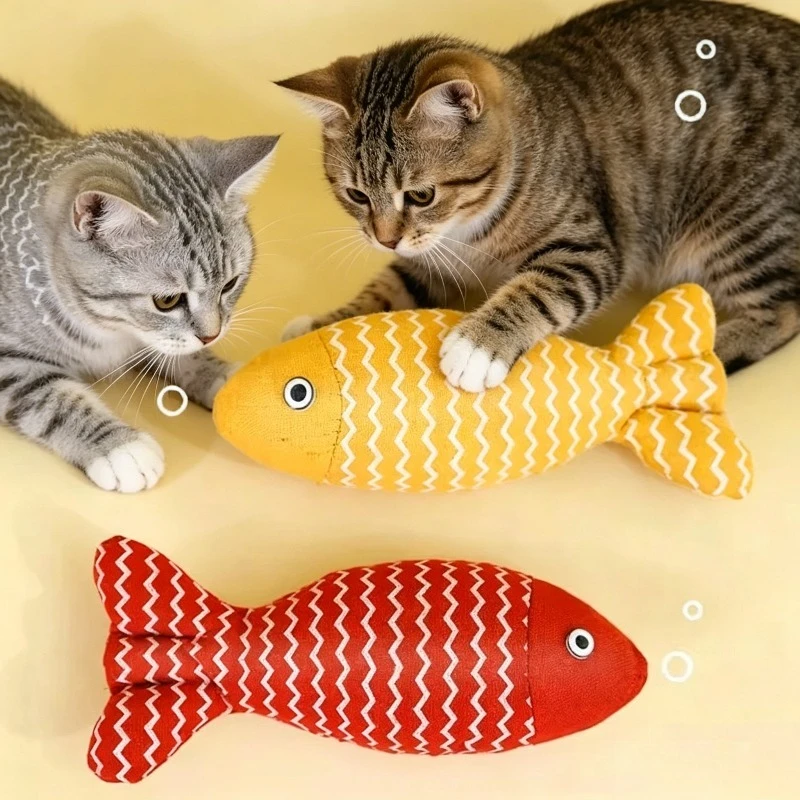 Cat Toys Simulation Fish Cat Plush Toy Kitten Chew Stress Relief Self Play Training Supplies 1005012539406299