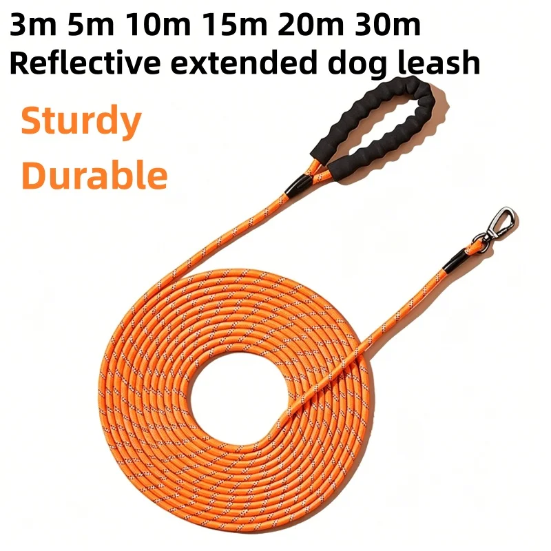 Long Dog Leash Reflective Nylon Training Rope 360 Swivel Clasp Soft Padded Handle Durable Pet Lead 1005012539818286