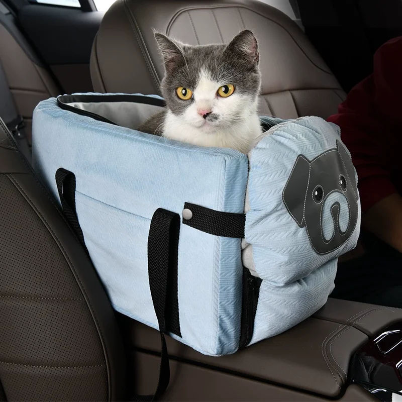 Portable Pet Car Seat Travel Backpack for Cats Small Dogs Car Central Armrest Console Safety 1005012541101420