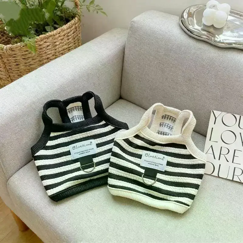 Breathable Striped Small Pet Vest Harness 1Pc Soft Padded for Dogs Cats Puppy Daily Walking Outdoor 1005012541469445