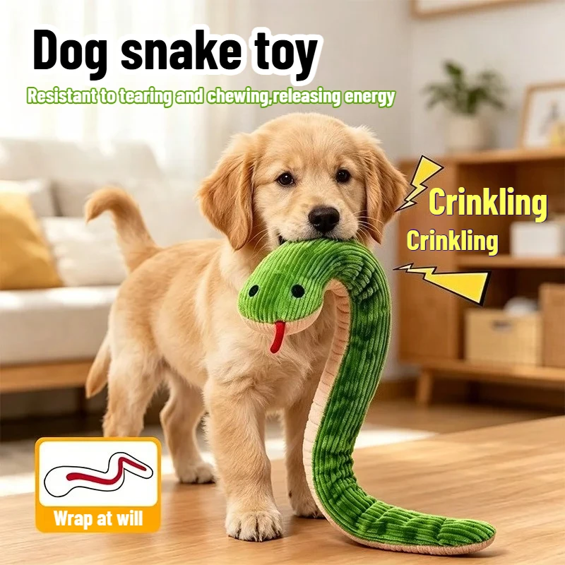 Dog Toys Snake Interactive Sound While Playing Grind Their Teeth to Relieve Boredom Toy Kitten Kick 1005012541648291