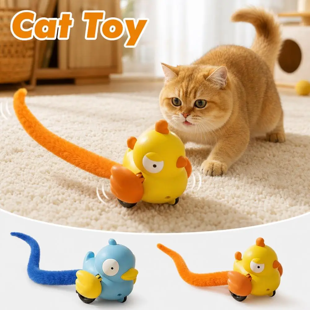 Automatic Cat Toy Caterpillar for Indoor Fun Kitten Toy Plush Tail Bird Interactive Playing 1005012542429649