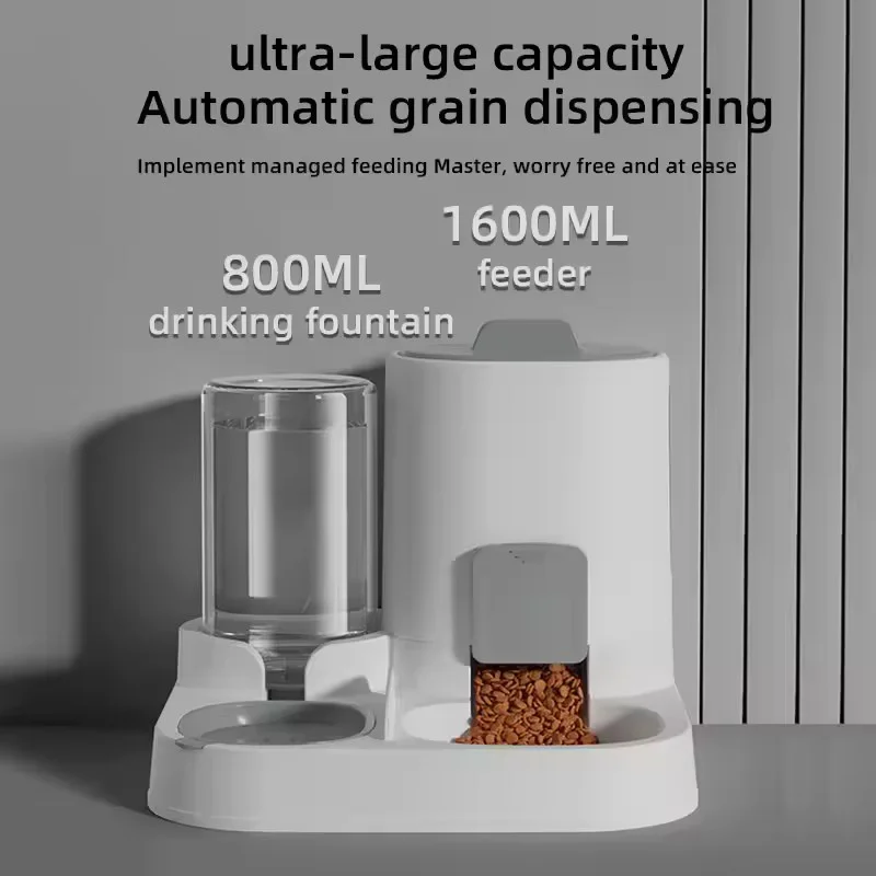 Automatic Pet Feeder and Water Dispenser Two-In-One Bowl Large Capacity for Cats Dogs Smooth 1005012543237124