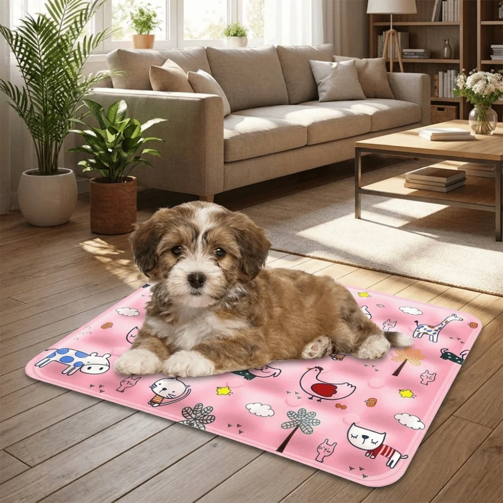 Cartoon Pet Cooling Mat Anti Bite Self Added Water Pet Ice Cushion Non-Slip Moisture-Proof Dog Cold 1005012545056647