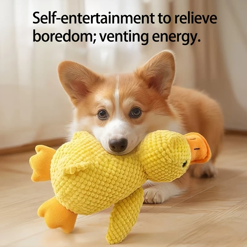 Dog Toys, Yellow Ducks, Pet Plush Toys, Self Fun, Bite Resistant, Grinding Teeth, Sound Making Toys 1005012546281740
