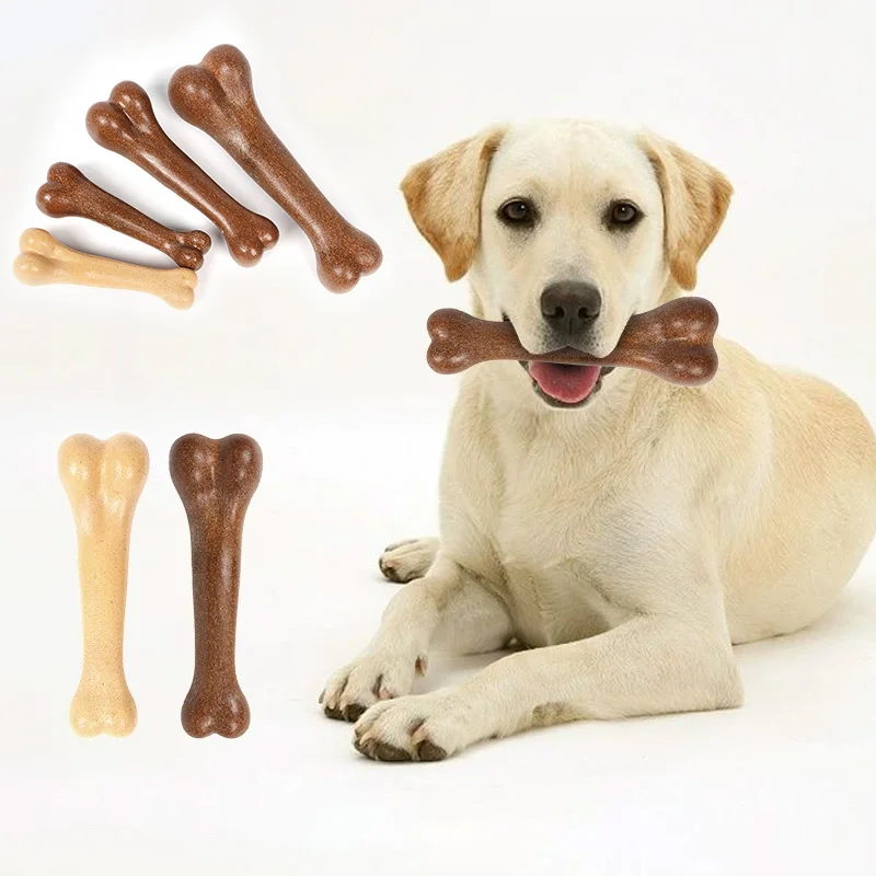 Dog Bone Chews Toys Nearly Indestructible Natural Non-Toxic Anti-Bite Puppy Toys for Small Medium 1005012546347869