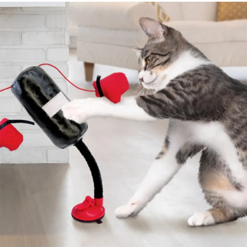 Interactive Cat Boxing Toy Cat Punching Bag Self-Standing Play Gym for Kittens Stress Relief Cat 1005012546426846