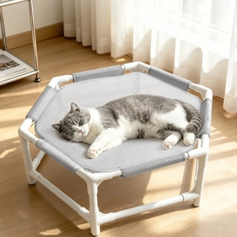 Lightweight Folding Cat Elevated Bed Portable Removable Cat Hammock Wear-Resistant Breathable Cat 1005012548609079
