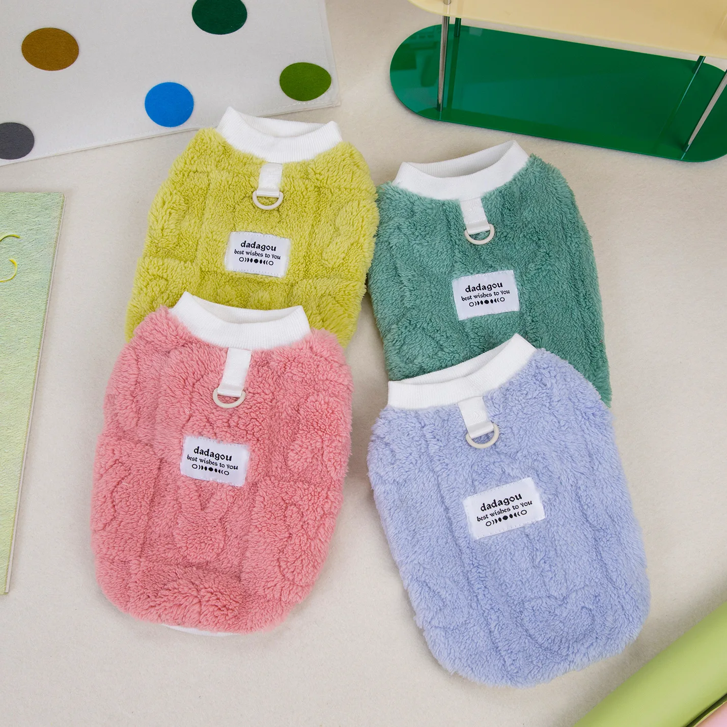 Pet Dog Clothes Pet Two-Legged Fleece Dog Clothing Autumn and Winter New 24 Simple Wind 1005012550601418