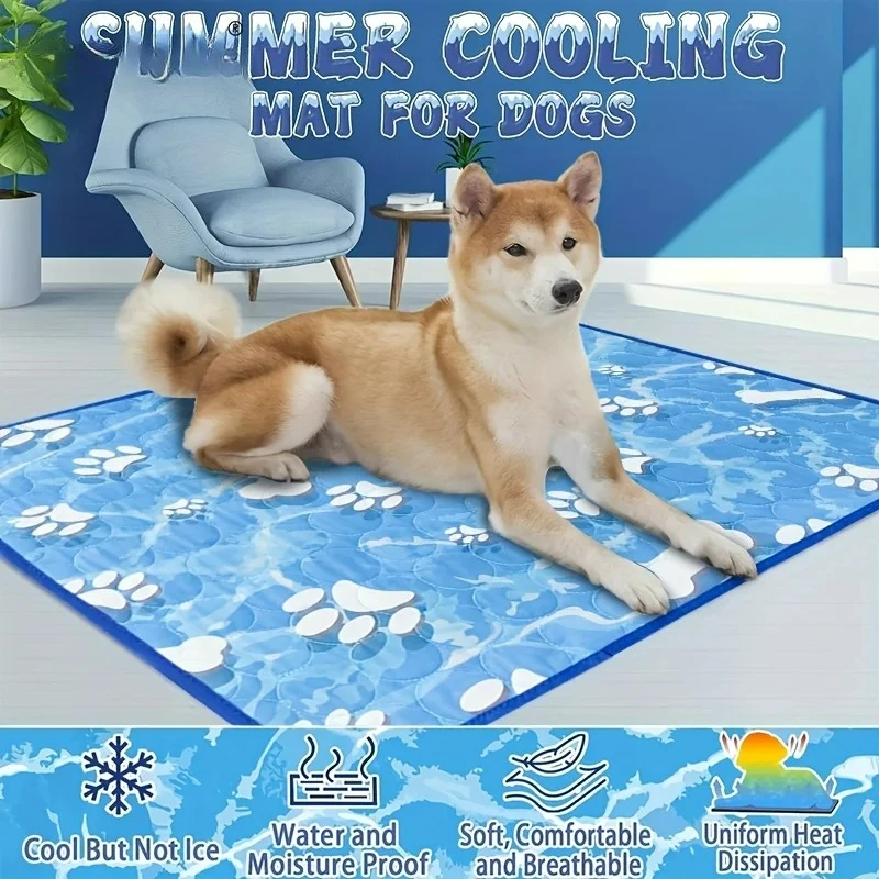 KEMORELA Large Dog Cooling Pad Self-Cooling Ice Silk Washable Pet Mat Comfortable for Dogs and Cats 1005012552518828