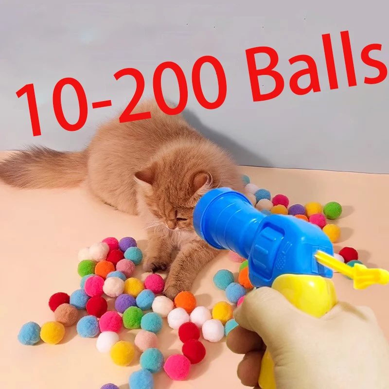 Cat Toy Ball Interactive Launch Training Toy for Pet Puppy Dog Kitten Creative Mini Shooting Gun 1005012553191597