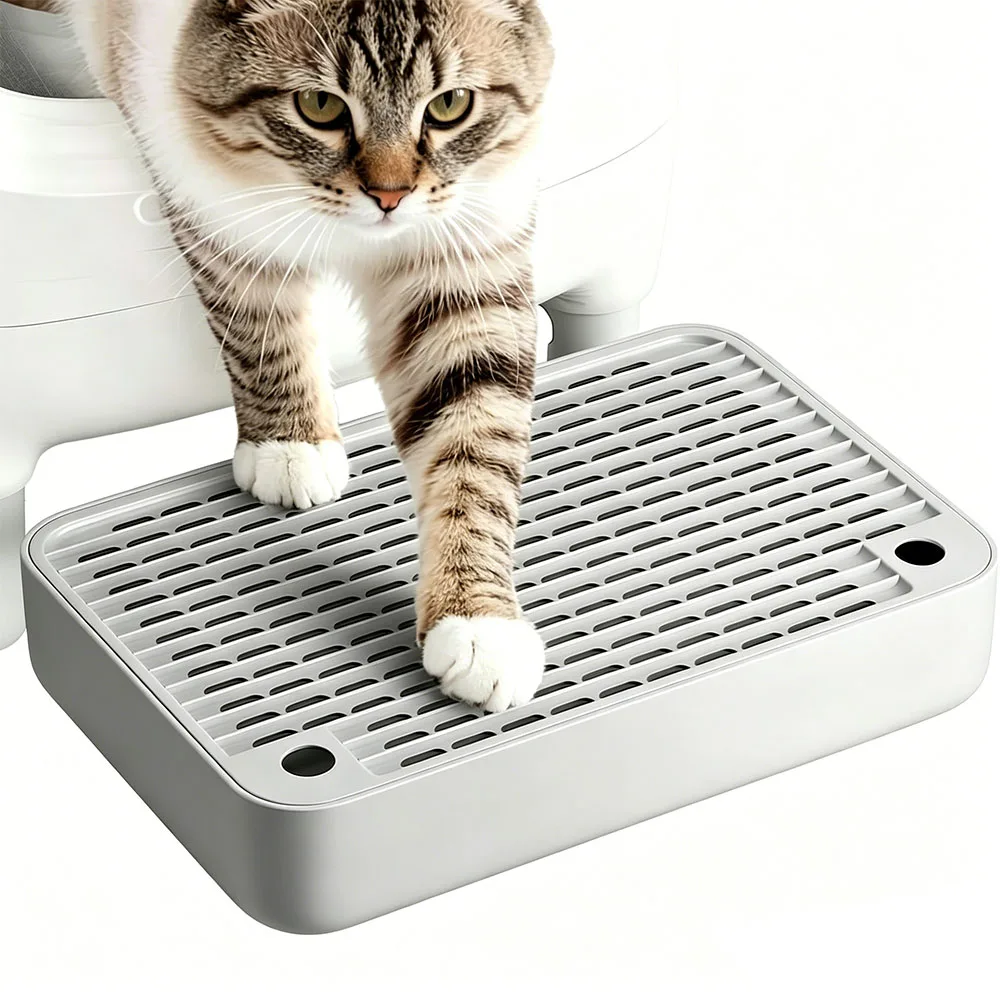 Litter Box Step, Litter Box Ramp/Catcher, Anti-Tracking & Easy to Clean 1005012553397118