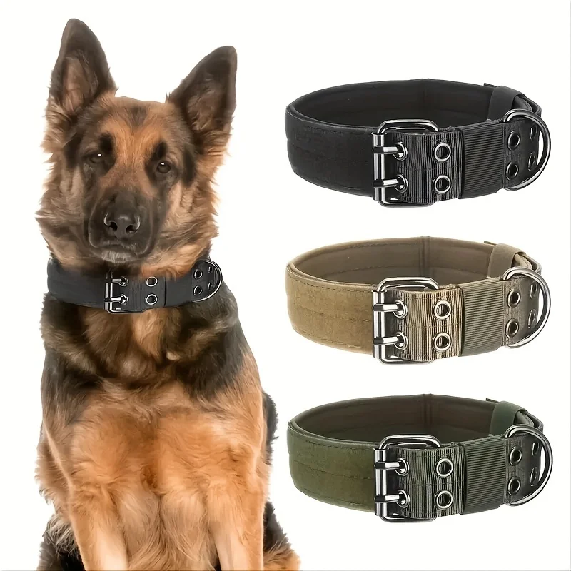 Tactical Dog Collar Durable Nylon Military Collars Outdoor Five-Level Adjustable Buckle for Large 1005012555793264