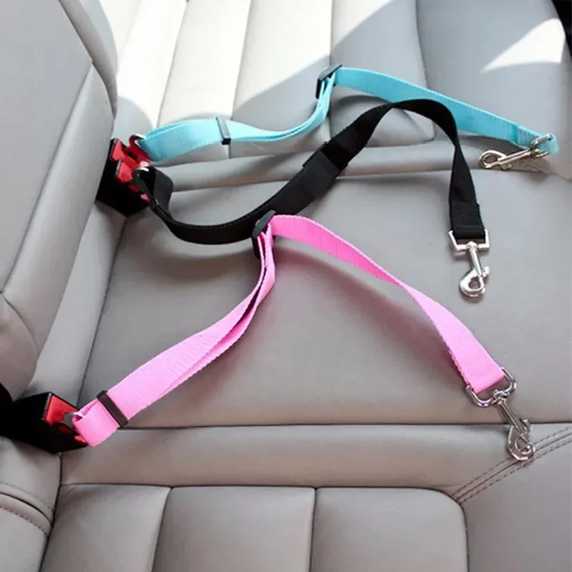 Dog Car Seat Belt Safety Protector Travel Pets Accessories Dog Leash Collar Breakaway Solid Car 1005012555892971