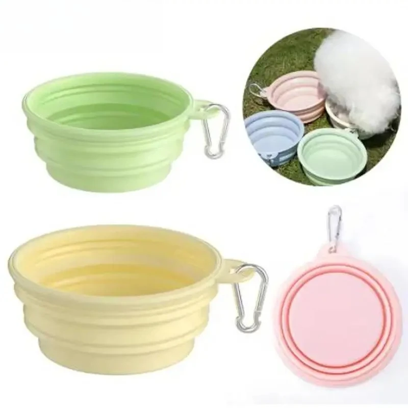 350ml/1000ml Collapsible Dog Bowl Outdoor Travel Pet Drinking Bowl for Dog Cats Folding (1pcs) 1005012557630319