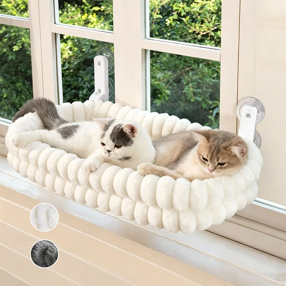 Cat Window Perch for Indoor Cats Hammock for Window with Reversible Cushion, Foldable Cat Window Bed 1005012557956734