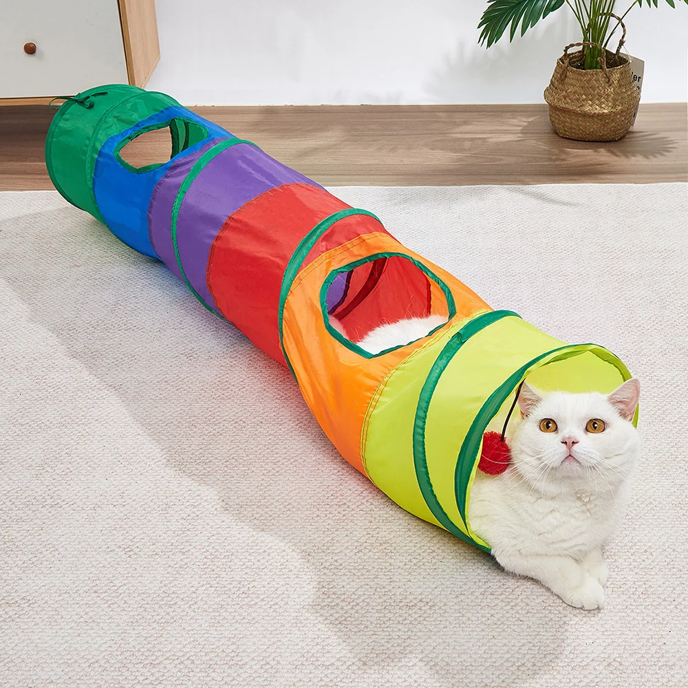 Cat Tunnel Pet Tube Collapsible Play Toy Indoor Outdoor Kitty Puppy Toys for Puzzle Exercising 1005012558049078